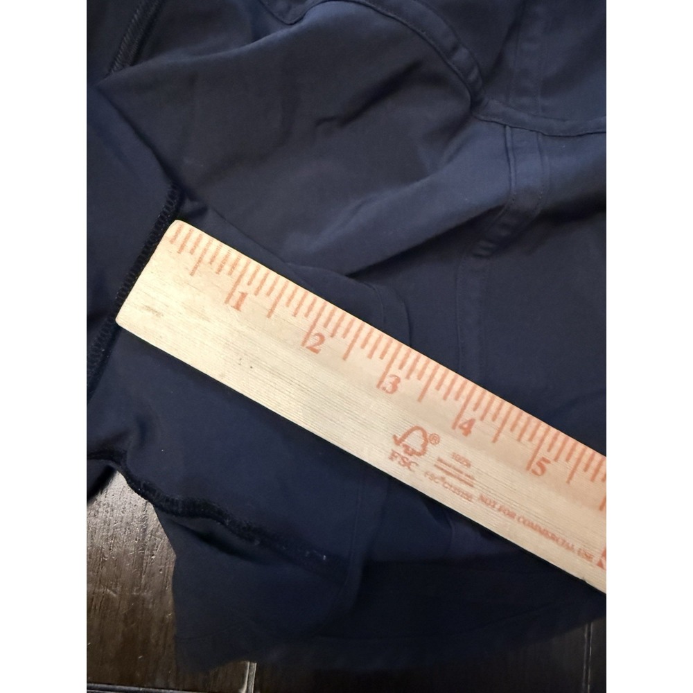 Lululemon Womens Running Shorts Black Lined Zip Pocket Reflective No Size Tag - Picture 6 of 7